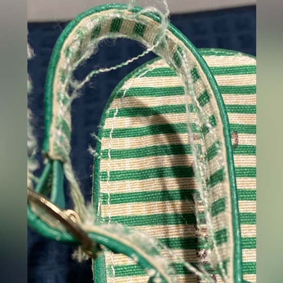 Ladies De Blossom Collection Green Wedge Sandals Size 10 - Picture 5 of 16